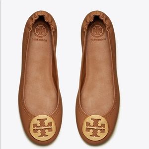 Tory Burch MINNIE TRAVEL BALLET FLAT, LEATHER